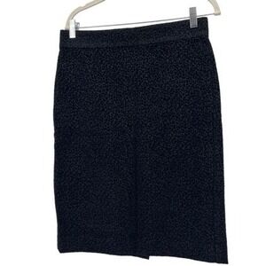 Ann Taylor‎ Petite Pencil Skirt Leopard Print Career Wear Burnout Velvet Y2K MP